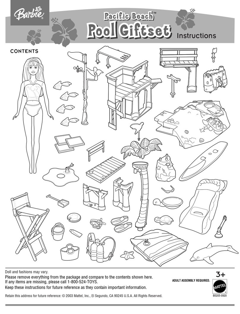 Mattel Barbie Pacific Beach Pool Giftset instructions