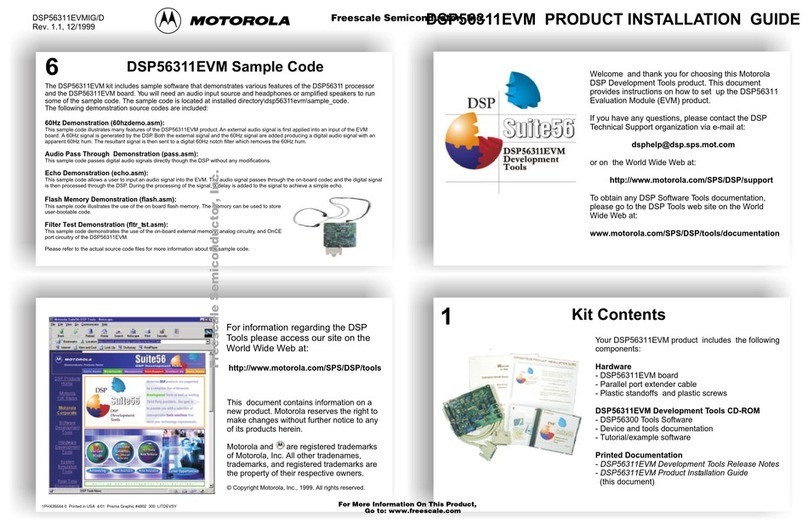 Motorola DSP56311EVM Product installation guide