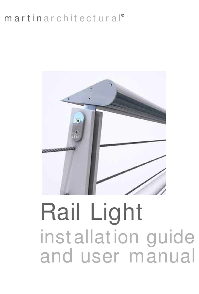 Martin Architectural Rail Light Installation guide and user's manual