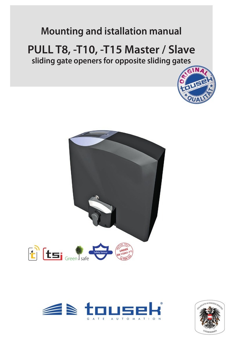 tousek PULL T8 Mounting and installation manual