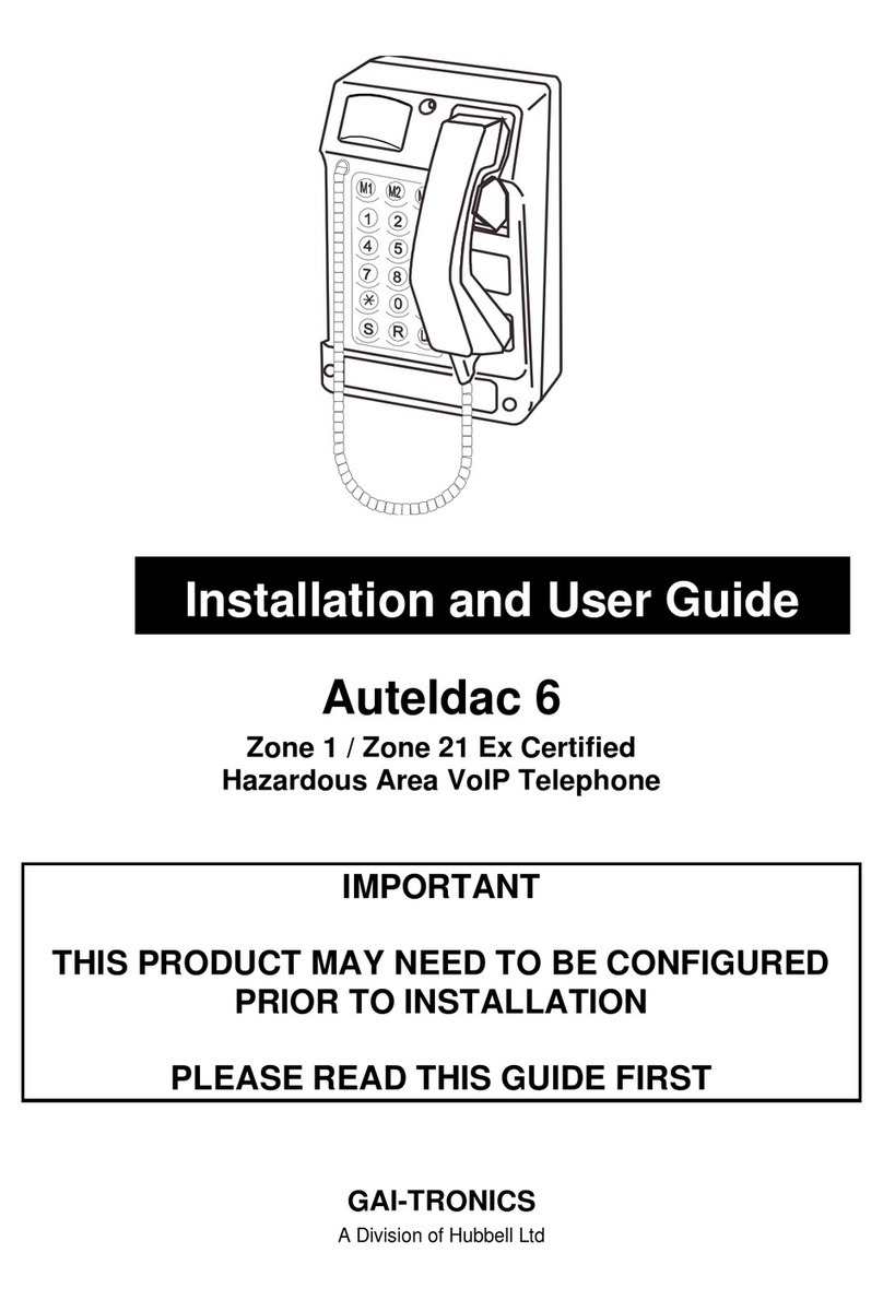 Hubbell GAI-TRONICS Auteldac 6 Installation and user guide