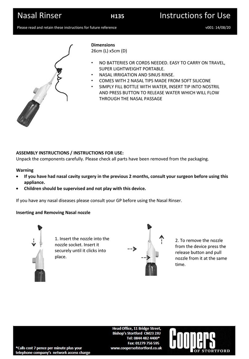 Coopers H135 Instructions for use