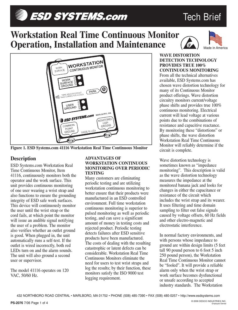 ESD SYSTEMS 41116 Operation installation and maintenance