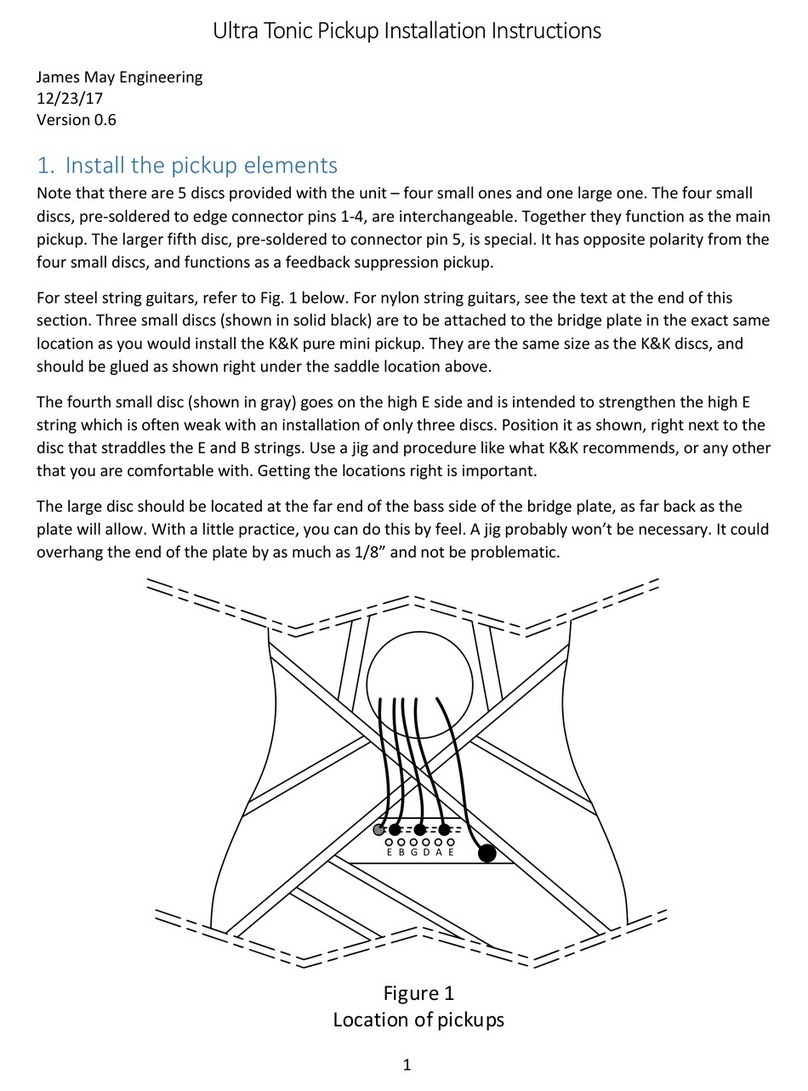 James May Engineering Ultra Tonic Pickup installation instructions