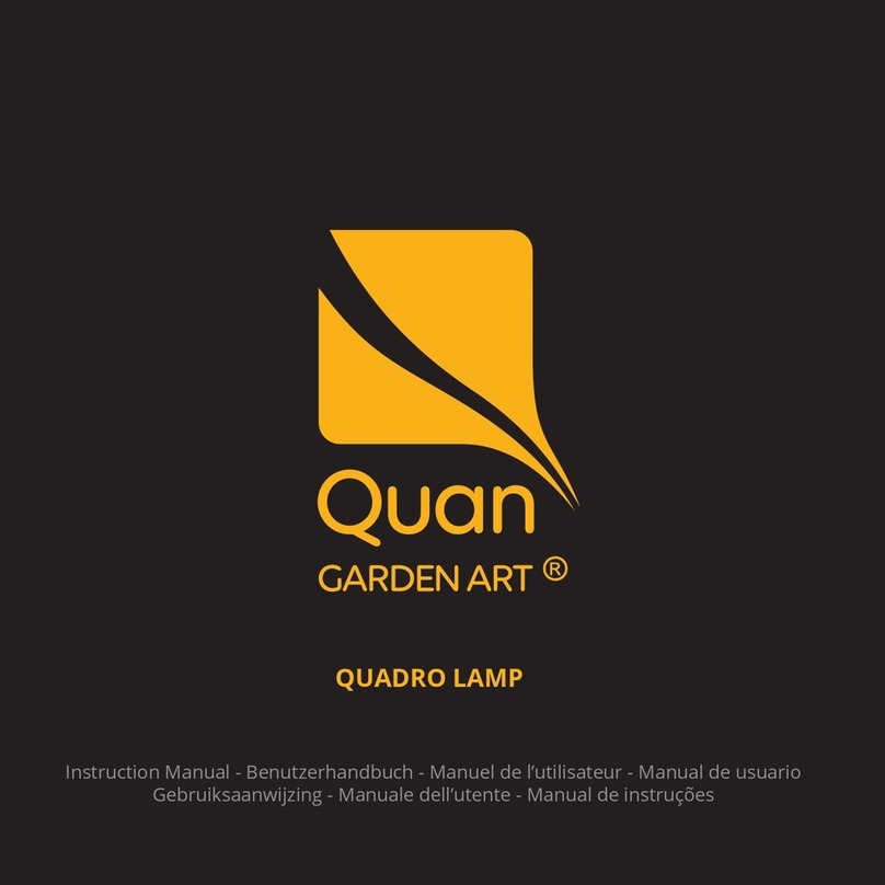 Quan Garden Art QUADRO LAMP instruction manual