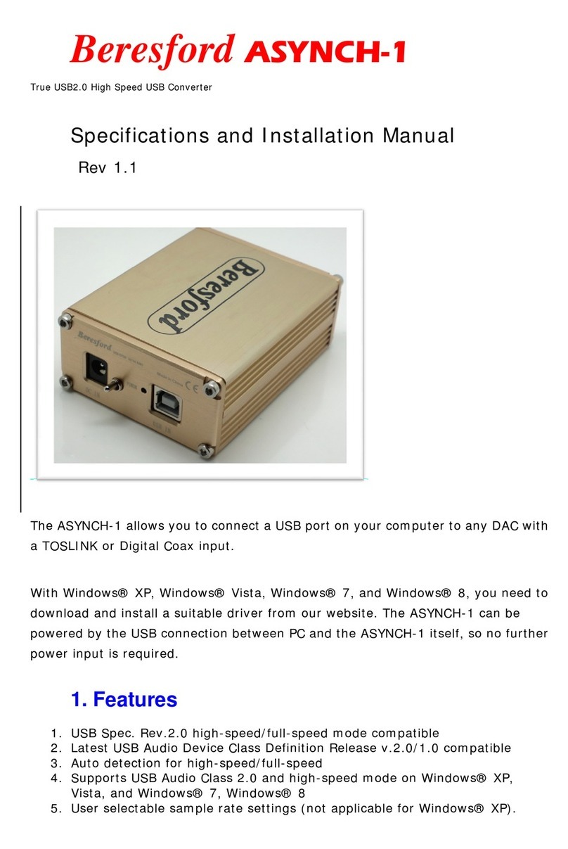 Beresford ASYNCH-1 installation manual