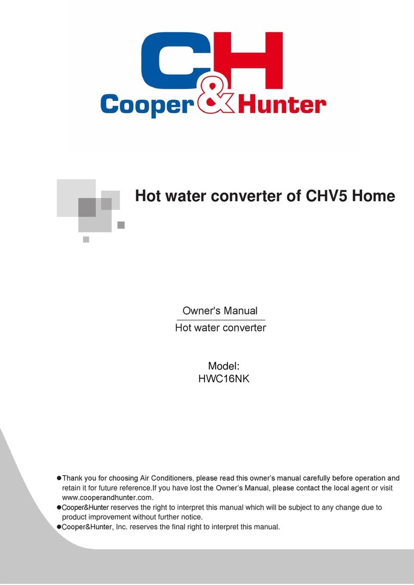 Cooper & Hunter CHV5 Home HWC16NK owner's manual