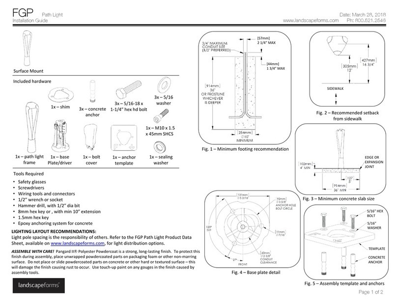 Landscape Forms FGP Path Light installation guide