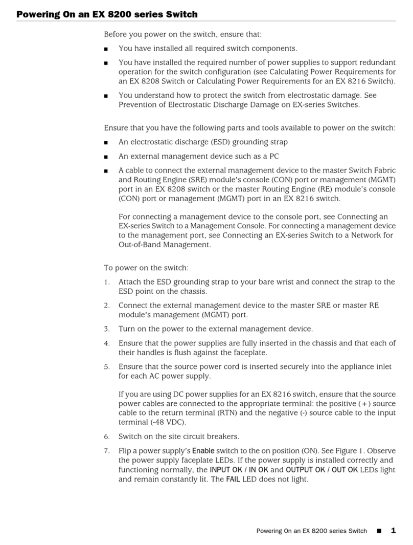 Juniper EX8200 Series quick start guide