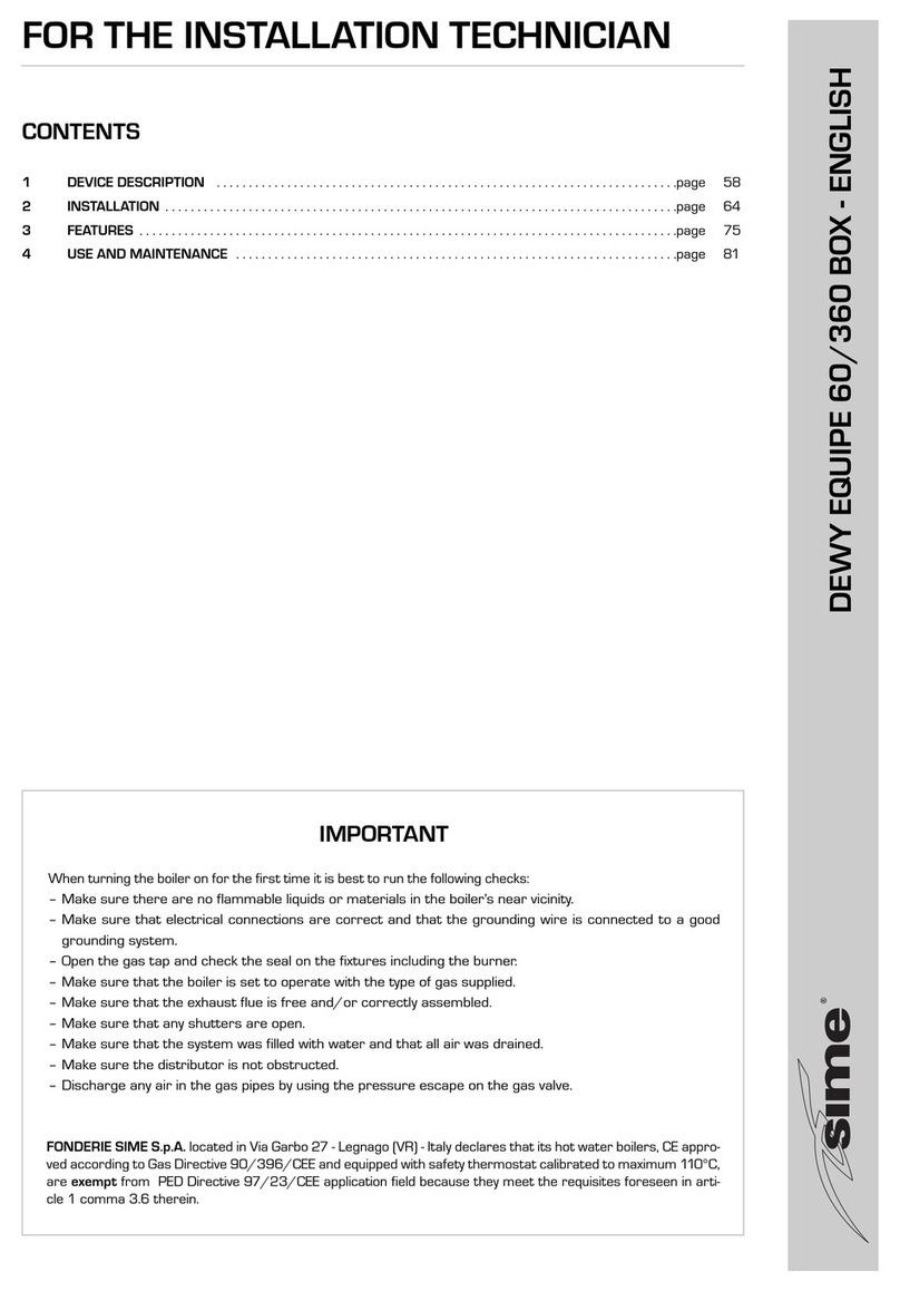 Sime DEWY EQUIPE BOX Series User manual