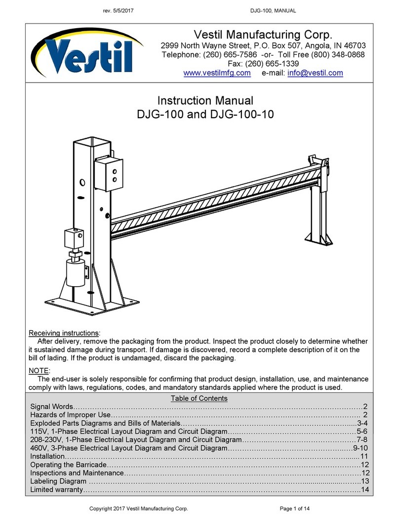 Vestil DJG-100 instruction manual