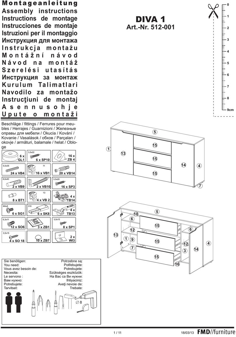 FMD Furniture DIVA 1 Assembly instructions FMD Furniture DIVA 1 Assembly instructions