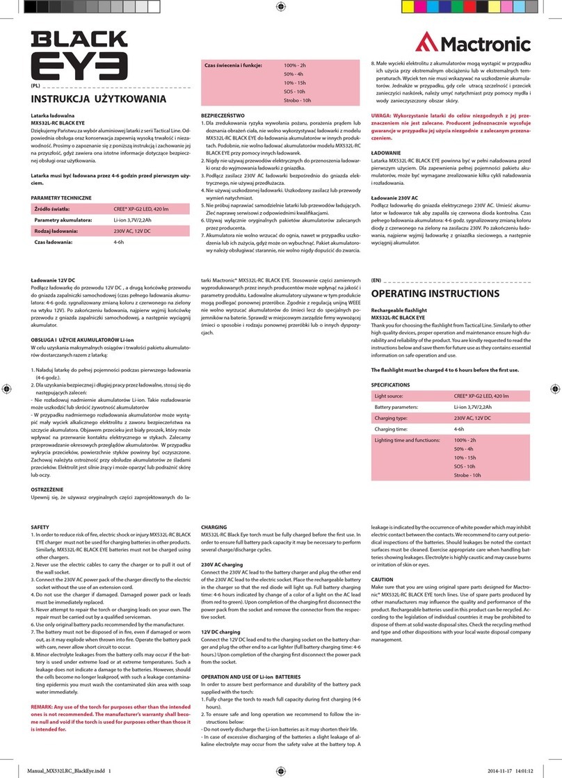 Mactronic BLACK EYE User manual