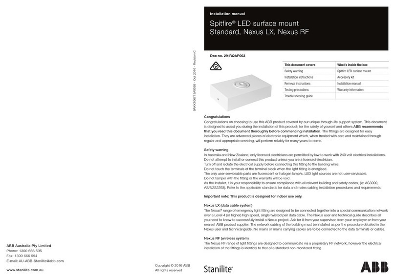 ABB Stanilite Spitfire Standard User manual