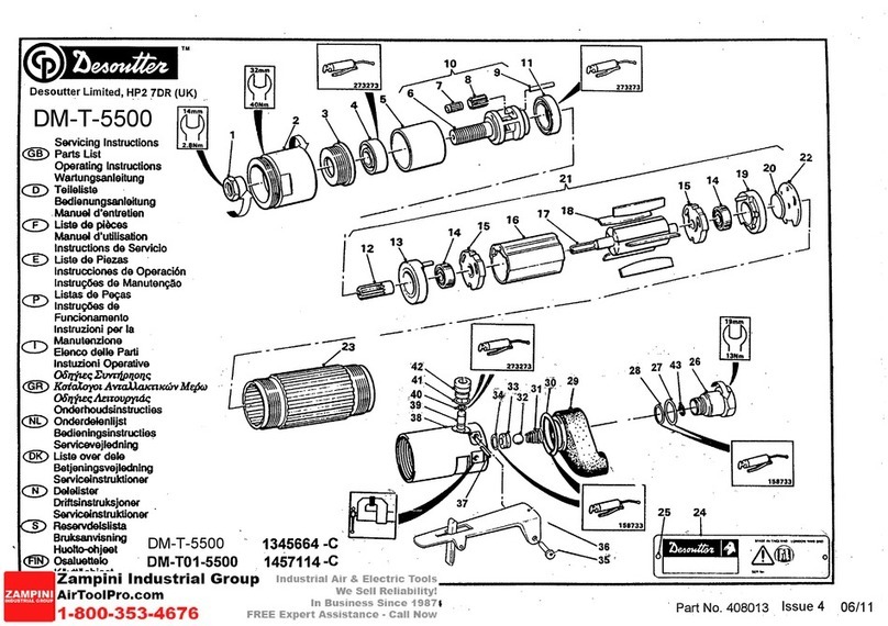 Zampini Desoutter DM-T-5500 Service instructions