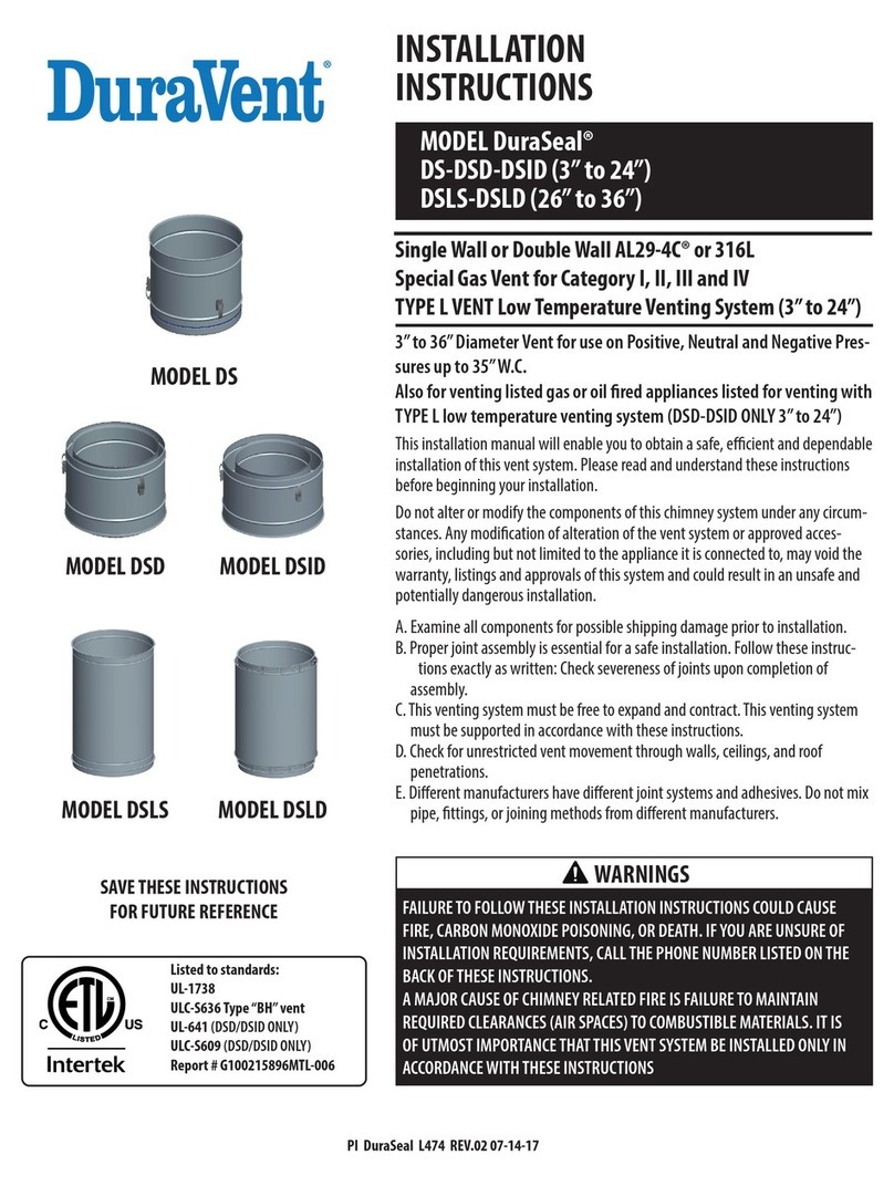 DuraVent DuraSeal DS installation instructions DuraVent DuraSeal DS installation instructions