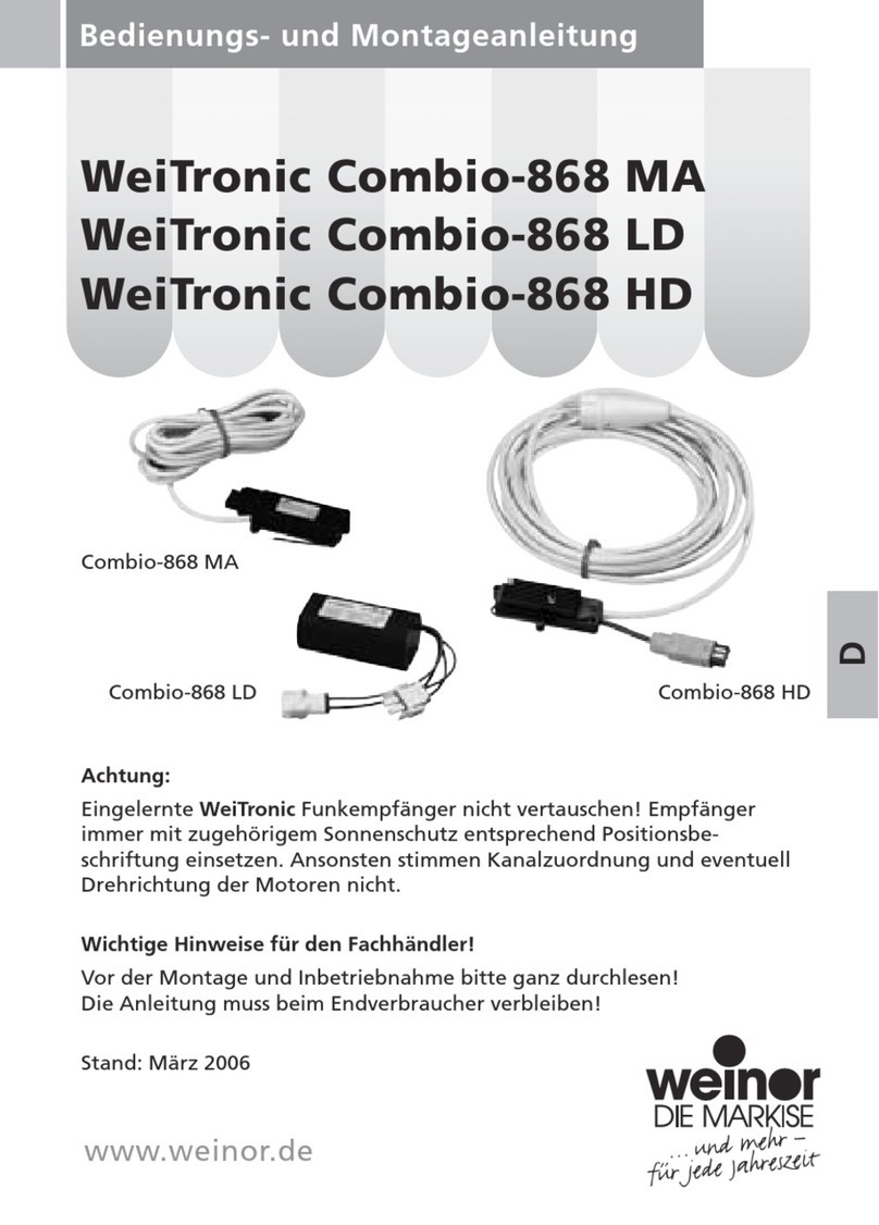 weinor WeiTronic Combio-868 MA User manual