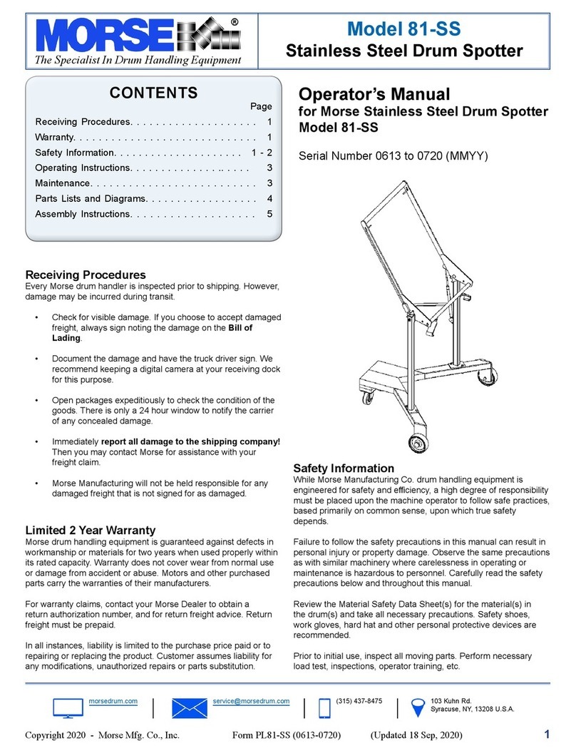 morse 81-SS Operator's manual