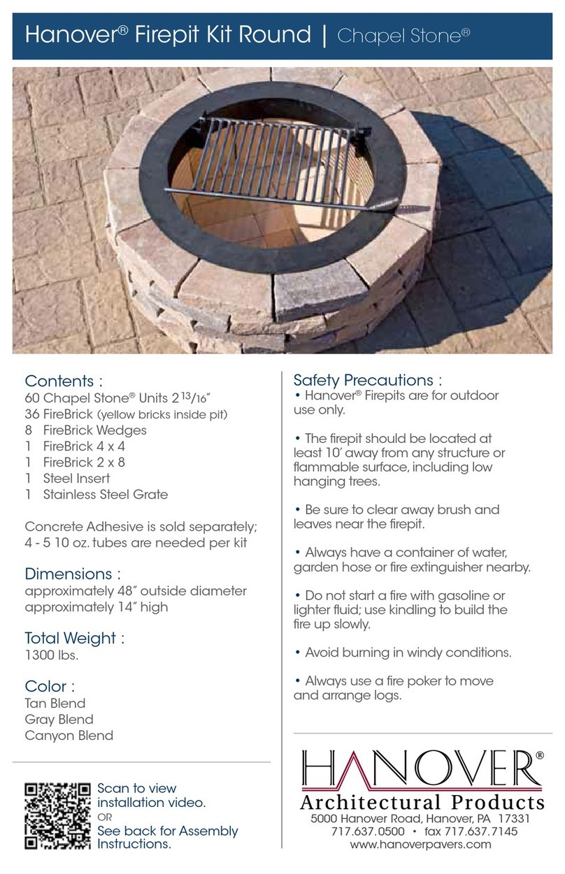 Hanover Chapel Stone Firepit Kit Round manual