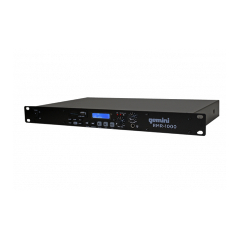 Gemini RMR-1000 User manual