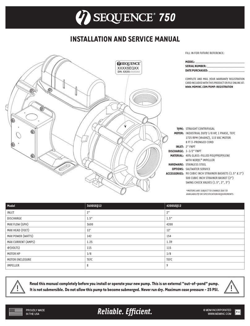 MDM Sequence 750 Installation and service manual