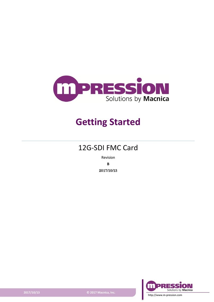 Macnica Mpression 12G-SDI FMC Card User manual