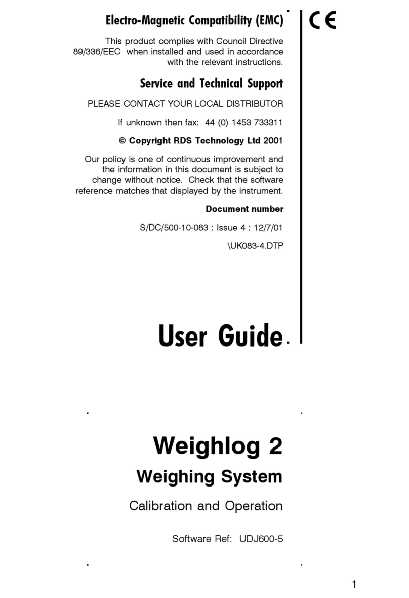 RDS Technology Weighlog 2 User manual