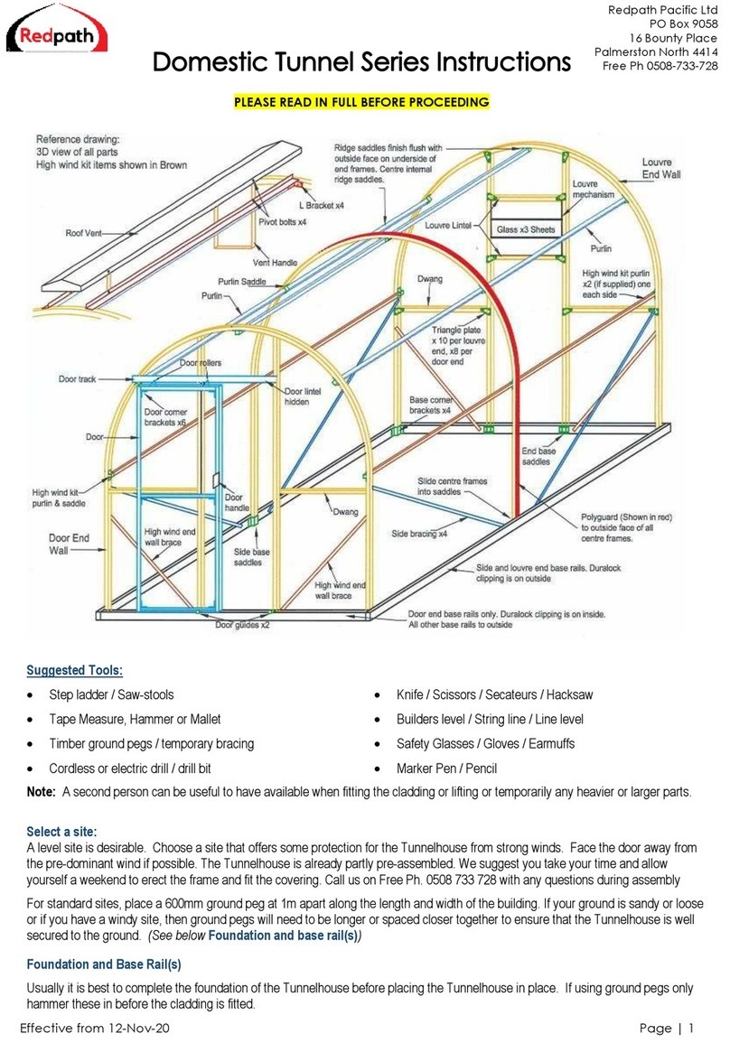 Redpath Domestic Tunnel Series instructions
