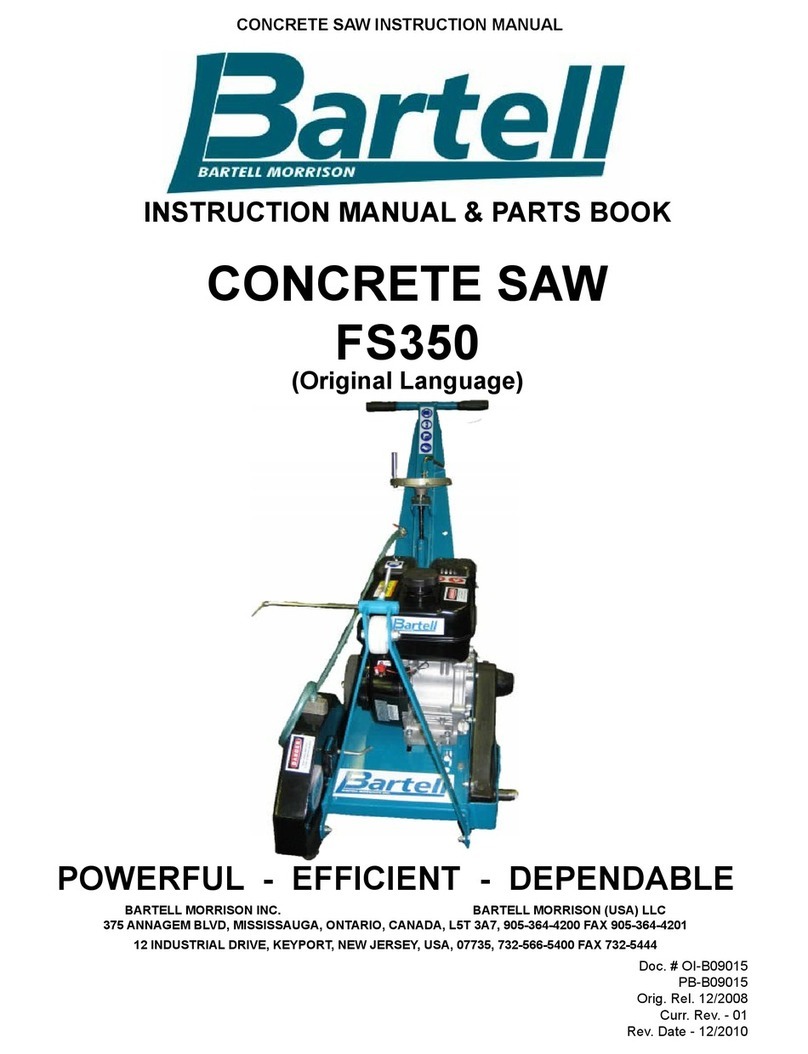 Bartell FS350 Instruction	 manual & parts book