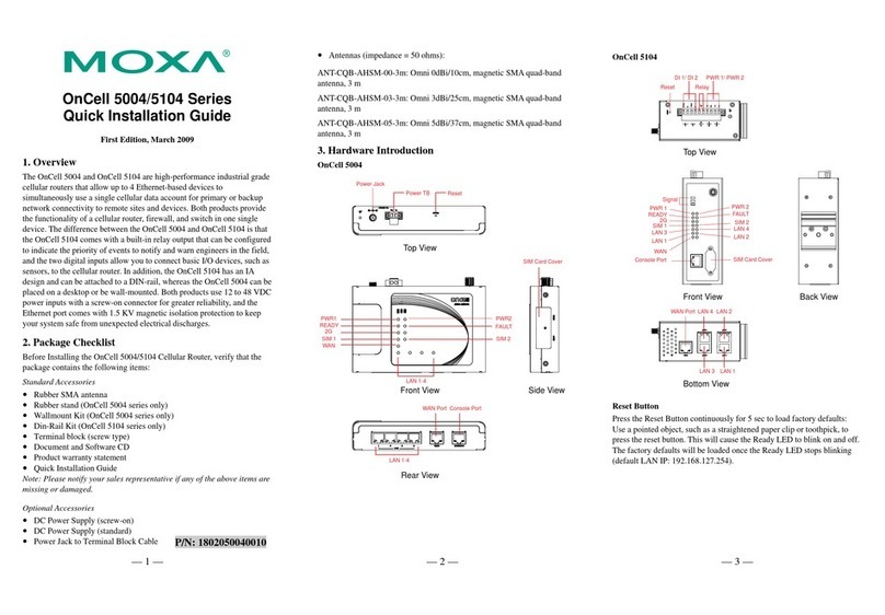 Moxa Technologies OnCell 5004 Series User manual
