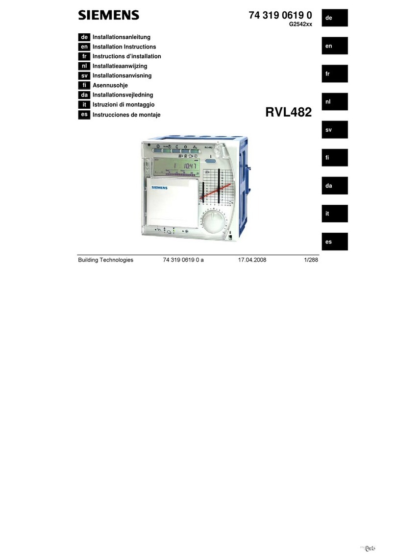 Siemens RVL482 User manual