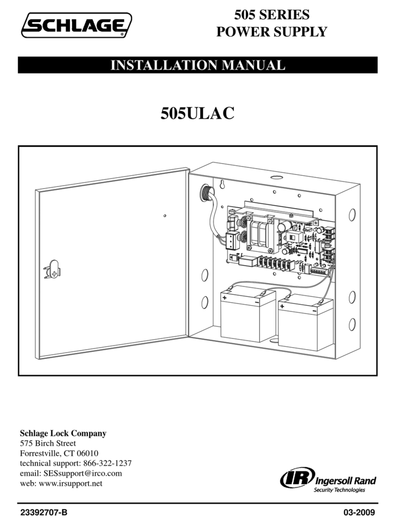 Schlage 505 Series installation manual