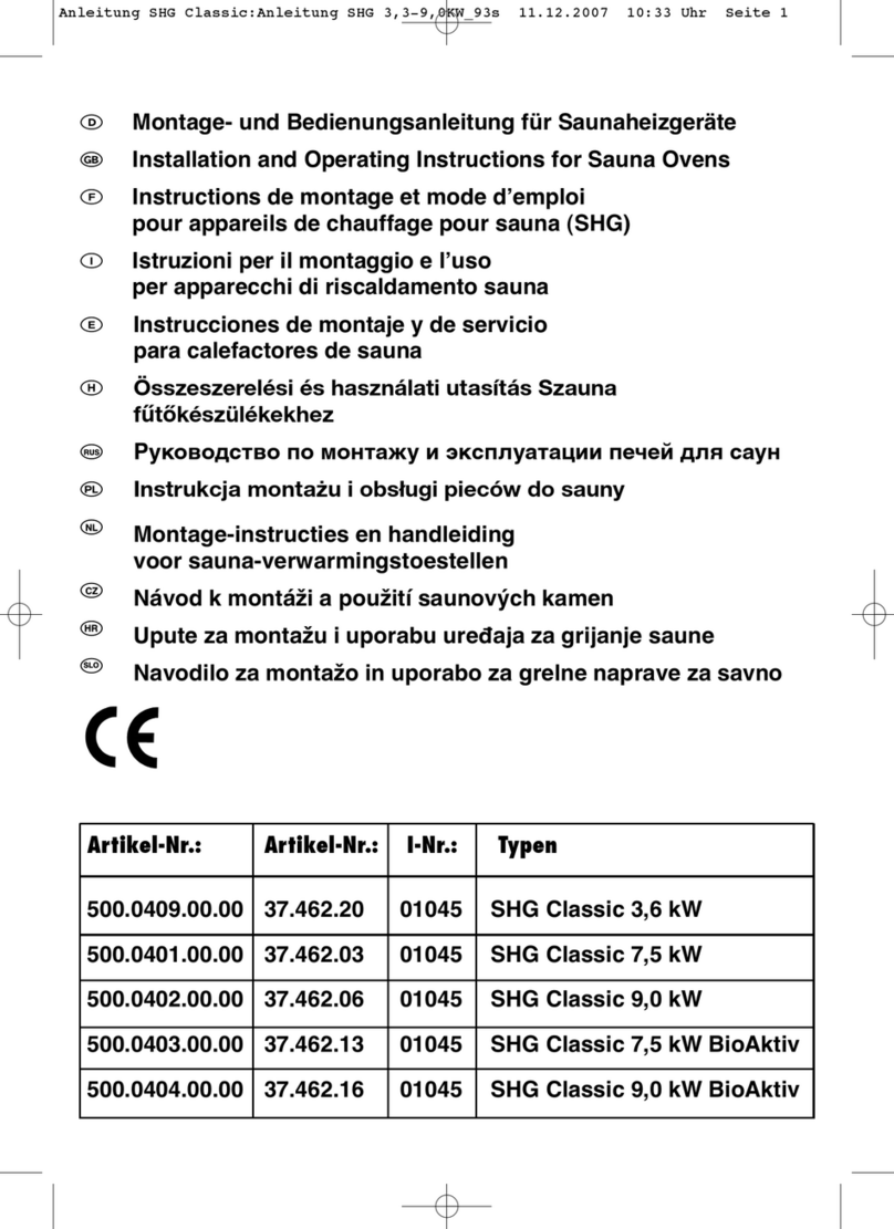 Weka Holzbau SHG 3,6 kW Installation and operating instructions
