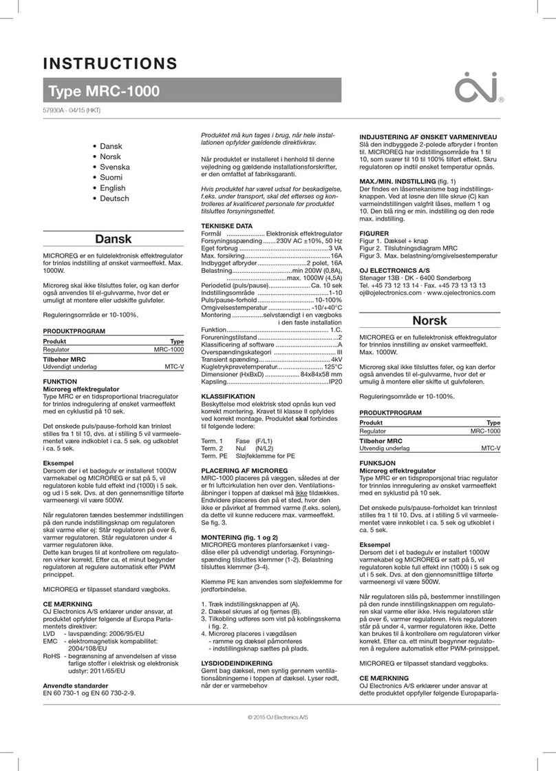 OJ MRC-1000 User manual