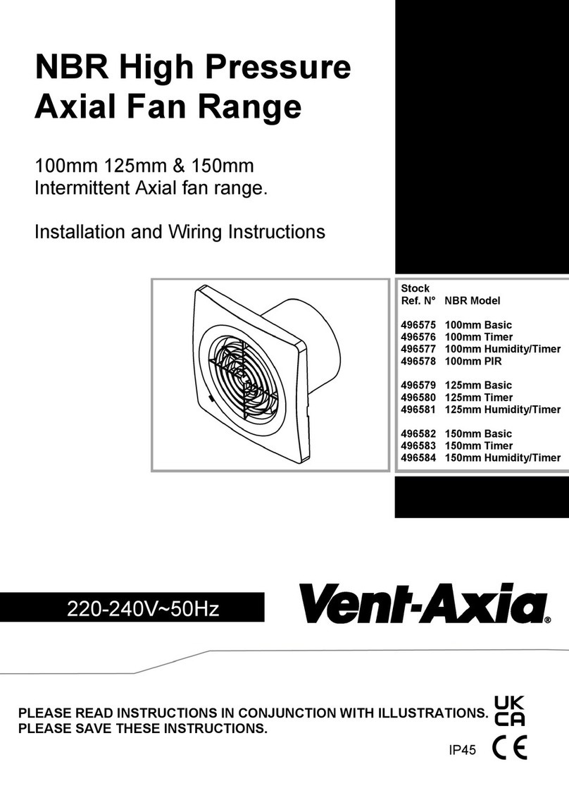 Vent-Axia 496575 Installation and wiring instructions
