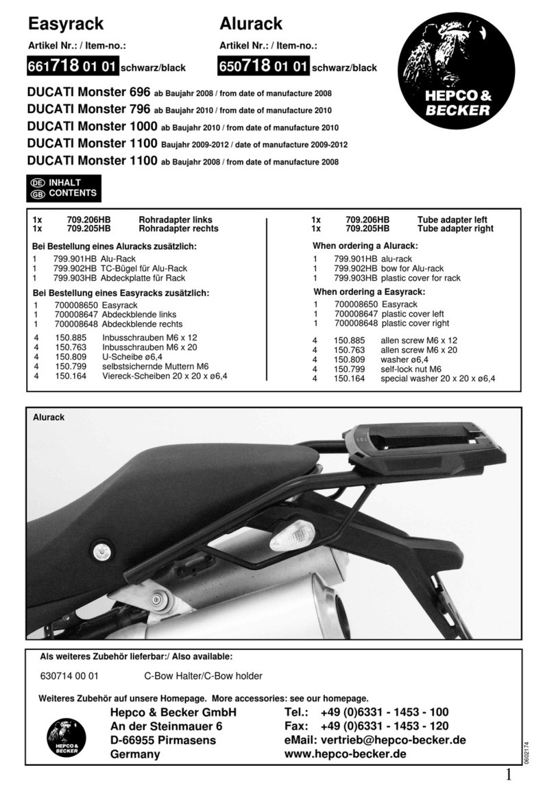 hepco & becker Easyrack 661718 01 01 User manual hepco & becker Easyrack 661718 01 01 User manual
