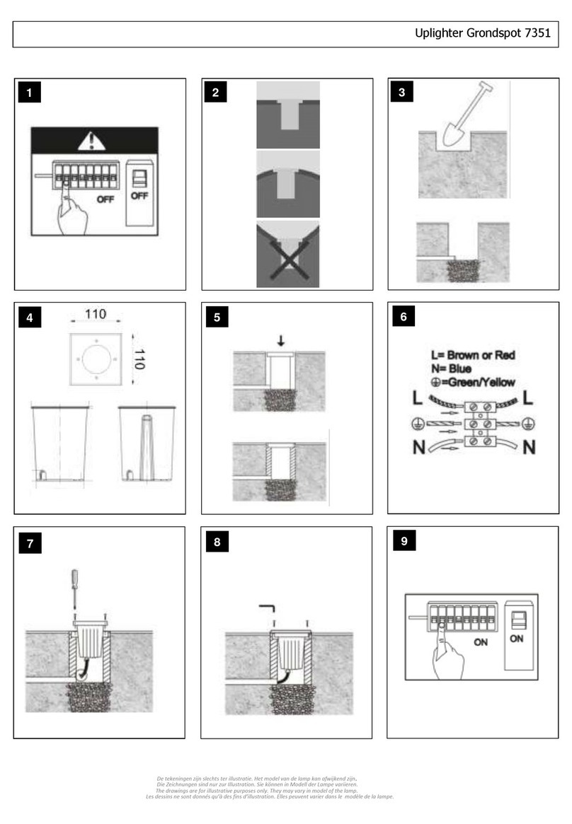 KS Uplighter Grondspot 7351 installation instructions