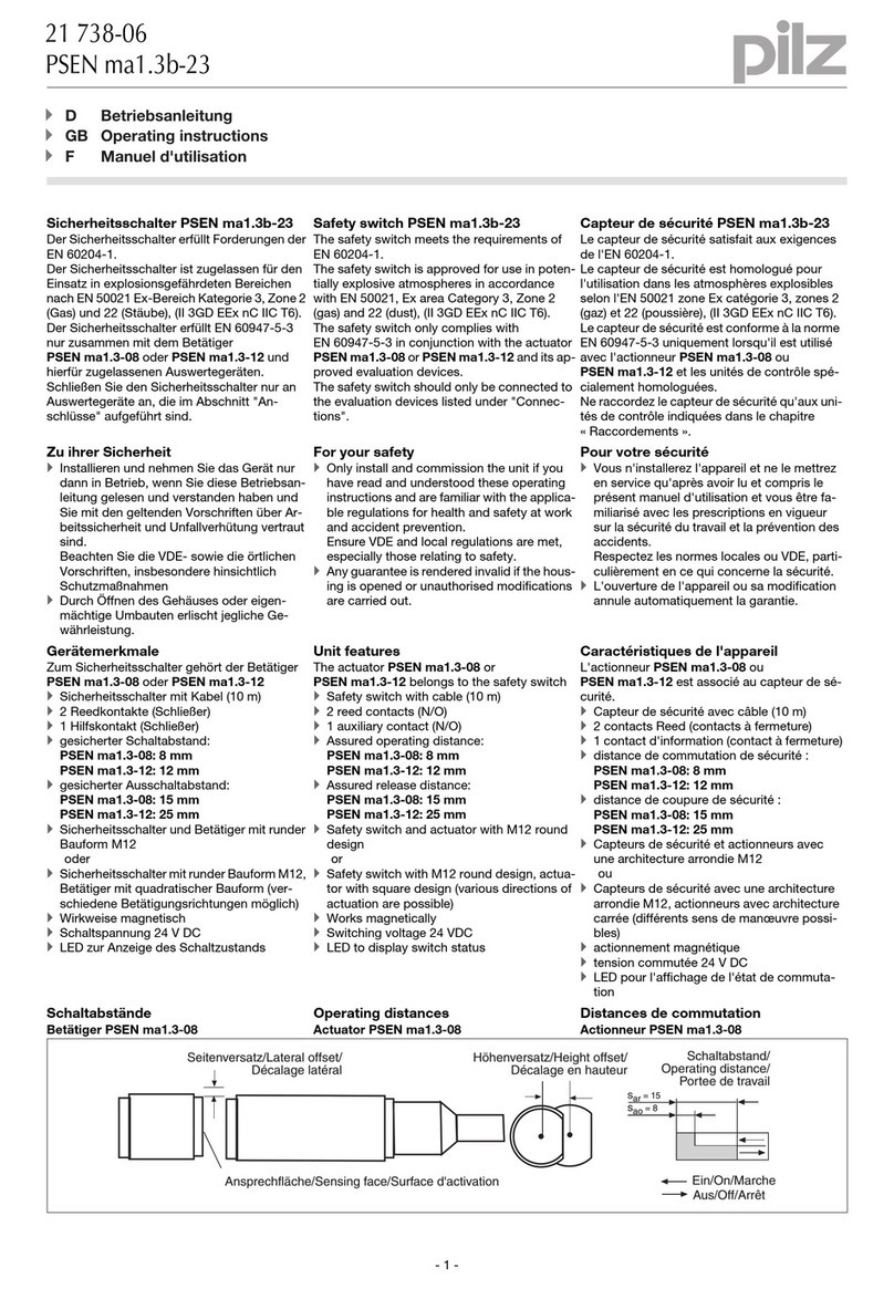 Pilz PSEN ma1.3b-23 operating instructions