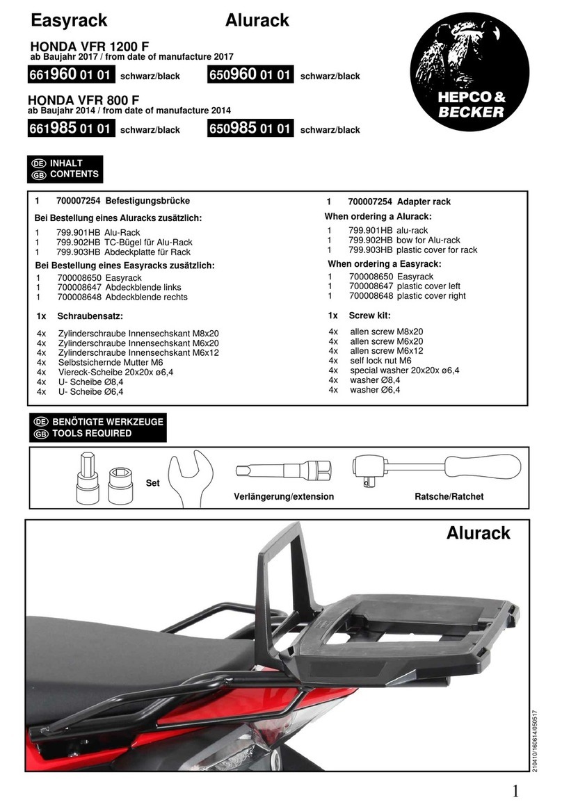 hepco & becker Easyrack 661960 01 01 User manual hepco & becker Easyrack 661960 01 01 User manual