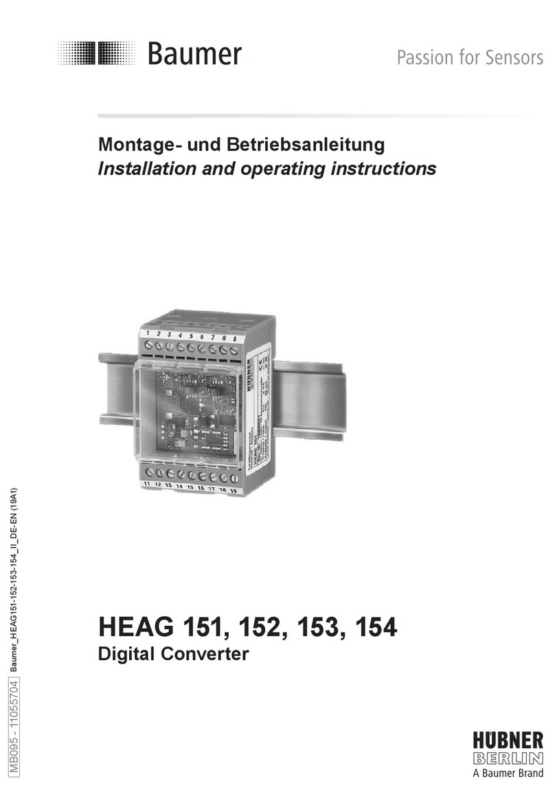 Baumer Hubner HEAG 151 Installation and operating instructions