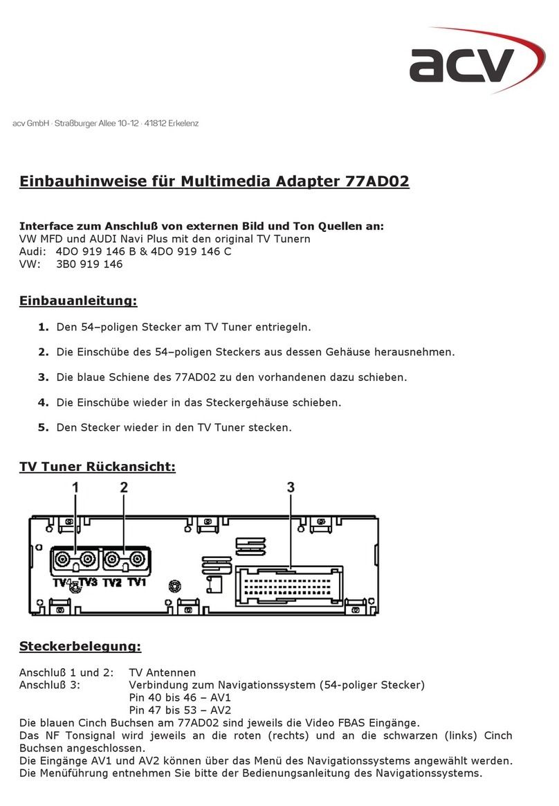 ACV 77AD02 User manual