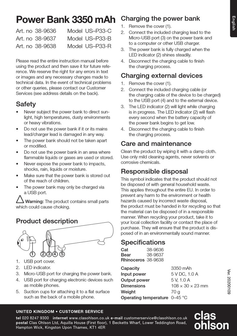 Clas Ohlson US–P33-C quick start guide