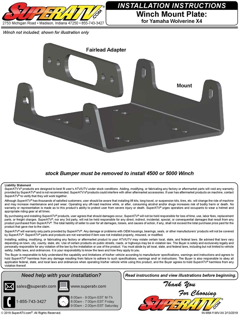 SuperATV WM-Y-WV-X4-02 User manual