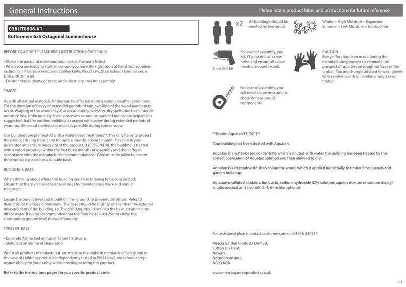 Mercia Garden Products 03BUT0606-V1 General instructions Mercia Garden Products 03BUT0606-V1 General instructions