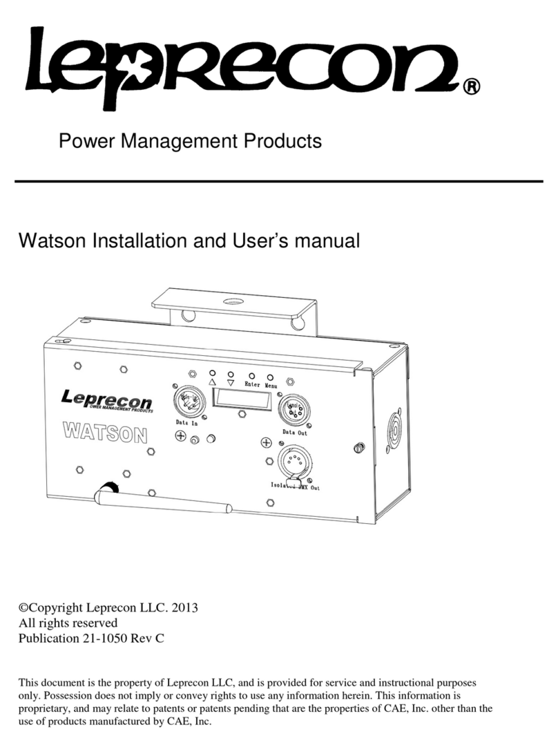 Leprecon Watson Series Installation and user manual