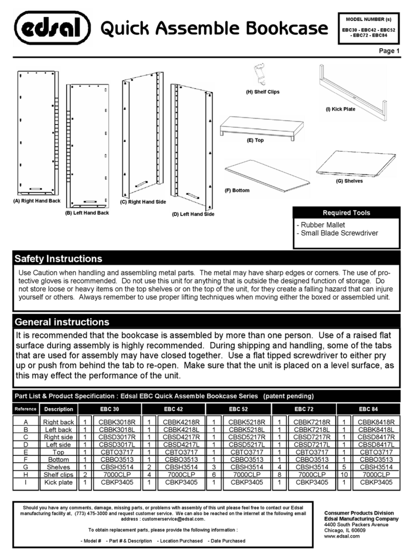 Edsal EBC30 Quick assembly