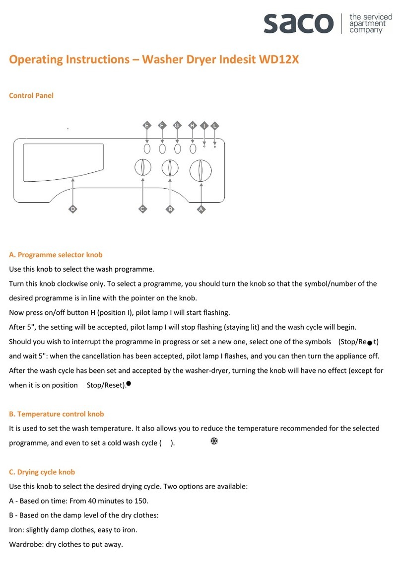 Indesit WD12X User manual