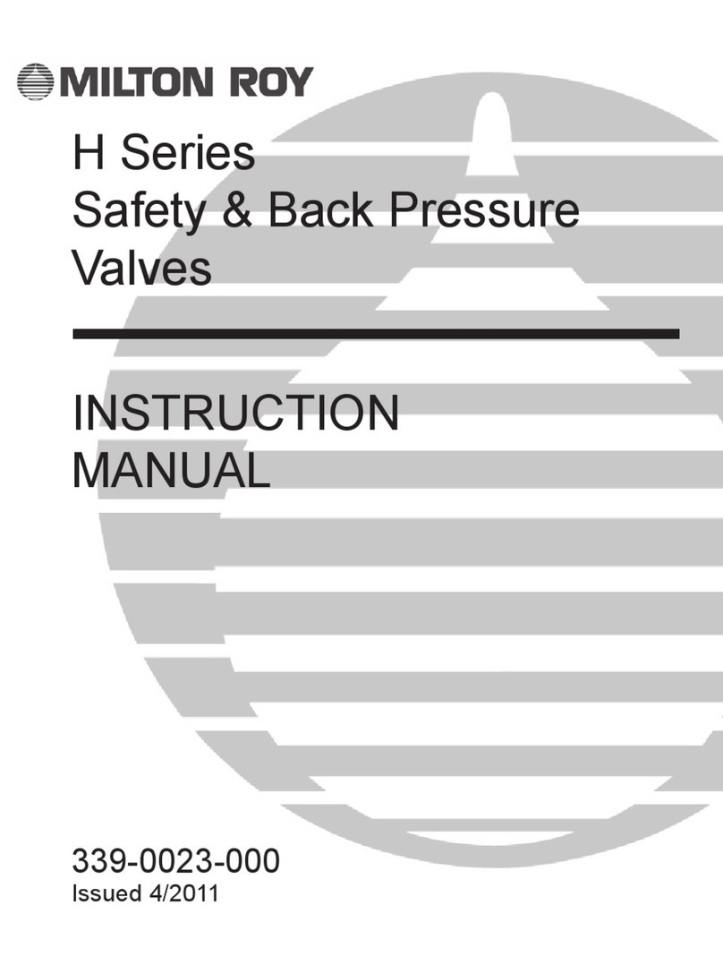 Milton Roy H Series instruction manual