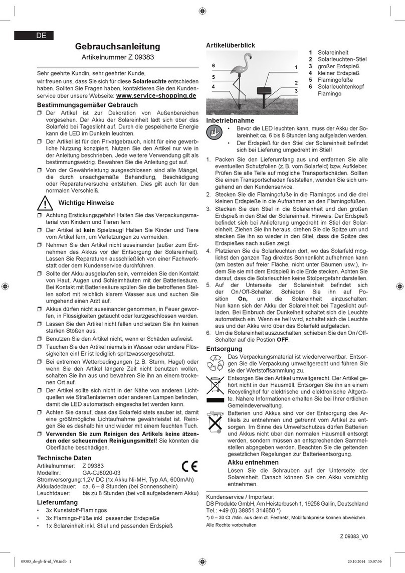 DS Produkte Z 09383 operating instructions DS Produkte Z 09383 operating instructions