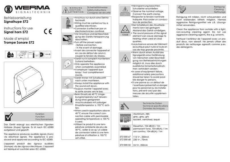 WERMA Signaltechnik 572 Series User manual